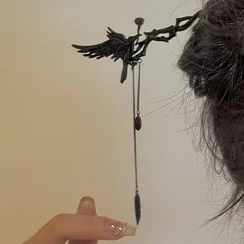 Amazon.co.jp: HOHOUNCSY 簪 かんざし 16cm 手作り簪 一本 鴉と